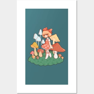 Mushroom Girl Posters and Art